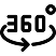 Ícone de 360º para tour virtual