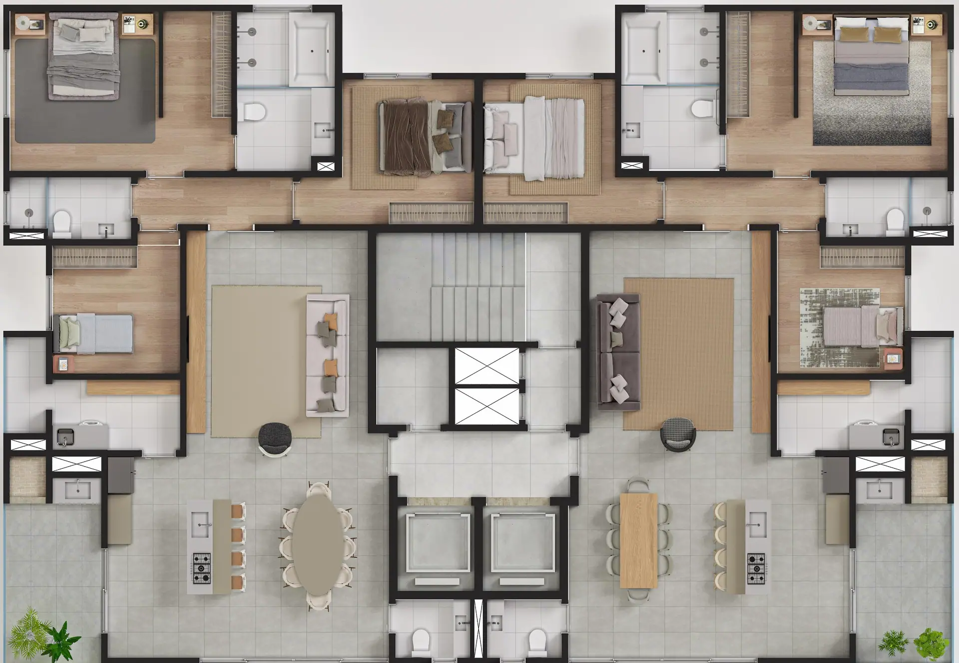 Planta baixa — Apartamento Tipo